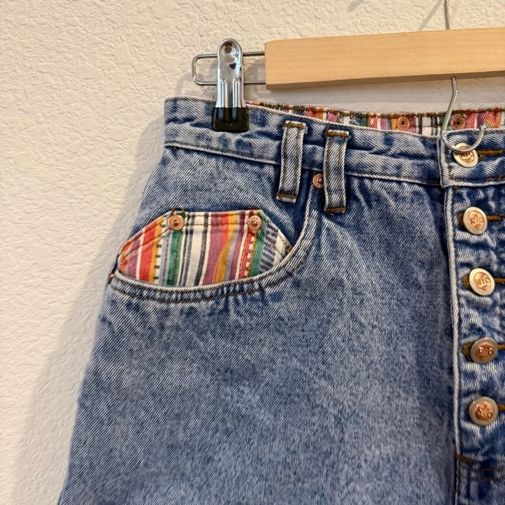 Rio by Stephen Mardon- Vintage High Waist Button Fly Denim Shorts- Size 11